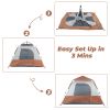 Spring Quick Opening Four-Person Family Camping Tent, Brown