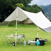 2Pcs Telescoping Adjustable Tarp Tent Rod Poles