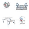 One Piece Folding Table and Chair Aluminum Alloy--YS