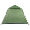 Spring Quick Open Four-Person Family Camping Tent Green