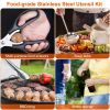 19Pcs Camping Kitchen Cooking Utensil Kit with Storage Bag