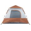 Spring Quick Opening Four-Person Family Camping Tent, Brown