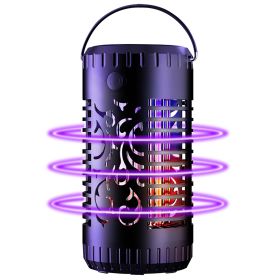 Solar Bug Zapper, Flying Insect Killer with 2 Light Modes 600V