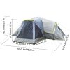 Three Rooms 10 Person Camping Tents Dark Gray