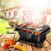 Heavy Duty Camping Cast Iron Tabletop BBQ Grill