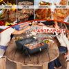 Portable Camping BBQ Charcoal Grill with Thermometer