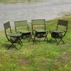 4-piece Folding Outdoor Chair with Storage Bag,Green