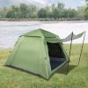 Spring Quick Open Four-Person Family Camping Tent Green