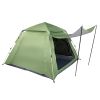 Spring Quick Open Four-Person Family Camping Tent Green