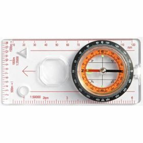 Portable Compass With Ruler Scale For Orienteering Map