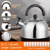 Camping Kitchen Stainless Steel Whistling Tea Kettle