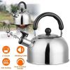 Camping Kitchen Stainless Steel Whistling Tea Kettle