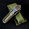 7 In1 Multi Foldable Tableware Stainless Steel  Fork Spoon Knife