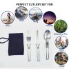 Ultralight Foldable Camping Knife, Fork and Spoon Tableware