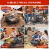 Portable Camping BBQ Charcoal Grill with Thermometer