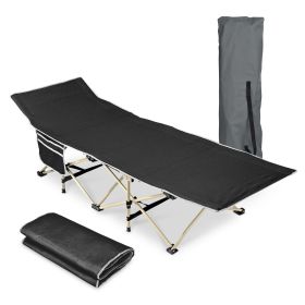 Portable Folding Camping Cot – Black