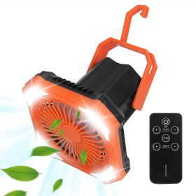 Camping Lantern Fan Rechargeable w/ 4 Light Mod 3 Wind Mod