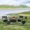 Set of 5, Folding Outdoor Camping Table and Chairs Set