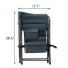 Padded Lightweight Oversized Directors Chair w/ Storage