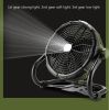 12V Camping Fan With LED Lights With 5200Ah Battery