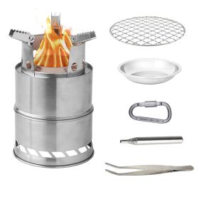 Outdoor Mini Stainless Steel Folding Wood Stove