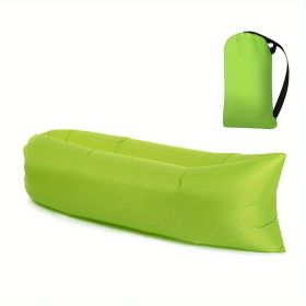 Inflatable Pool Lounger, Portable Lazy Sofa Travel & Camping (Color: Green)