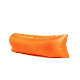 Inflatable Lounger, Lazy Inflatable Sofa Traveling Camping (Color: Tangerine)