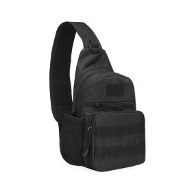 Tactical Shoulder Multipurpose Trekker Bag (Color: black)