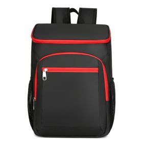 Waterproof Leakproof Insulated Outdoor Cooler Backpack (Color: Black/Red)