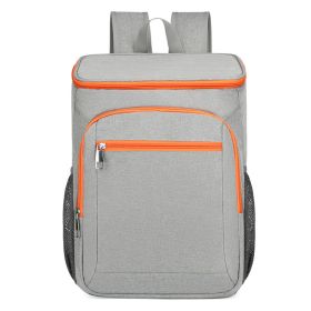 Waterproof Leakproof Insulated Outdoor Cooler Backpack (Color: Gray/Orange)