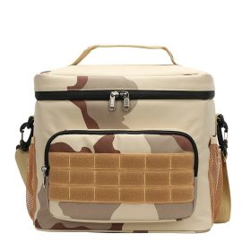 Waterproof Camouflage Insulated Camping Lunch Bag (Color: Desert Camouflage)