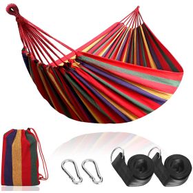 Outdoor Camping Hammock With Straps (Color: Red)