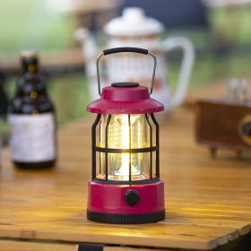 400 Lumens COB Battery Powered Retro Style Camping Light (Color: L801B-Red)