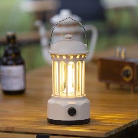 400 Lumens COB Battery Powered Retro Style Camping Light (Color: L800B-White)