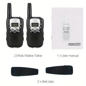 Multifunctional Portable Walkie Talkies For Outdoors (Color: 2pcs Black)