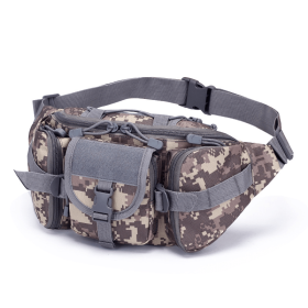 Men's Waterproof Nylon Fanny Pack With Adjustable Belt (Color: ACU Camo)