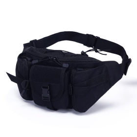 Men's Waterproof Nylon Fanny Pack With Adjustable Belt (Color: black)