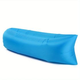 Camping Inflatable Lazy Bag Sofa Lounger (Color: Blue)