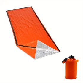 Coldproof Portable Single Sleeping Bag With Drawstring (Color: Orange)