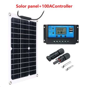 Solar Panel 12V Solar Cell 100A Controller Solar Panel (Color: With 100A Controller)