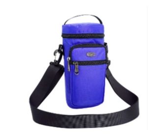 Military Style Water Bottle Carrier Pouch Bag (Color: Blue)