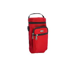 Military Style Water Bottle Carrier Pouch Bag (Color: Red)