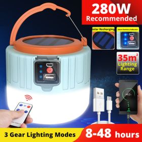 Solar Led Rechargeable Camping Lamp (Color: Blue)