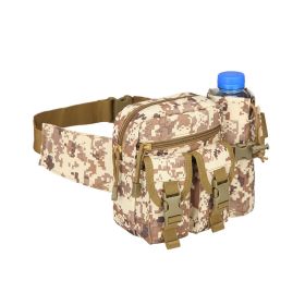 Military Style Waist Bag With Water Bottle Holder (Color: Desert Digital)