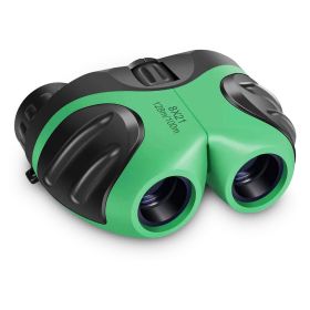 8X21 Children Binoculars Compact Shock Proof (Color: Green)