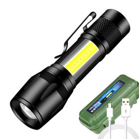 Mini Waterproof Long Range LED Rechargeable Flashlight (Emitting Color: Only Flashlight)