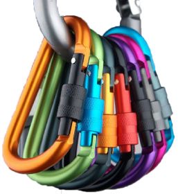 Aluminum D-Ring Locking Carabiner NOT for Climbing (Color: color)