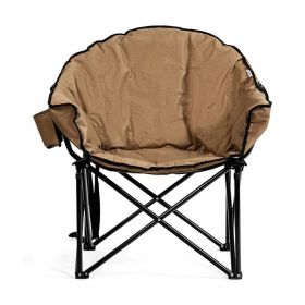 Multiple Applicable Places Portable Outdoor Camping Chair (Color: brown)