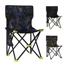 Heavy Duty Portable Folding Camping Chair (Color: Green Camo)