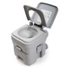 Outdoor 5 Gallon Camping Portable Toilet, Flush Cammode